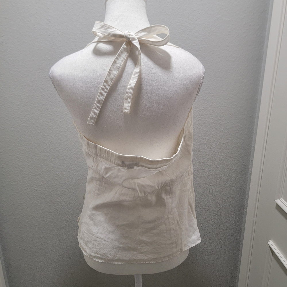 Ann Taylor White V-Neck Pintuck Cami - Picture 4 of 5